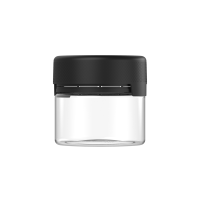 Chubby Gorilla 10 oz contenedor Aviator XL con revestimiento y evidencia de manipulación (contenedor transparente con cierre negro)