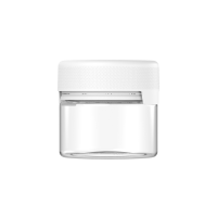 Chubby Gorilla Envase aviator xl de 10 oz con revestimiento y evidencia de manipulación (envase transparente con cierre blanco)