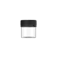 Chubby Gorilla Envase de 2 oz para aviador con revestimiento y evidencia de manipulación (envase transparente con cierre negro)