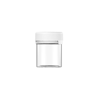 Chubby Gorilla 3oz contenedor aviador cr con revestimiento y evidencia de manipulación (contenedor transparente con cierre blanco)