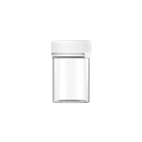 Chubby Gorilla 4 oz envase aviador cr con revestimiento y evidencia de manipulación (envase transparente con cierre blanco)