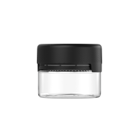 Chubby Gorilla 7.5 oz recipiente aviator xl con revestimiento y evidencia de manipulación (recipiente transparente con cierre negro)