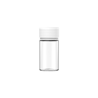 Chubby Gorilla Botella mini espiral de 60 ml con revestimiento y evidencia de manipulación (botella transparente con cierre blanco)