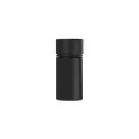 Chubby Gorilla Botella mini espiral de 60 ml con revestimiento y evidencia de manipulación (botella negra con cierre negro)
