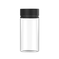Chubby Gorilla Contenedor espiral de boca ancha de 10 oz con revestimiento y evidencia de manipulación (contenedor transparente con cierre negro)
