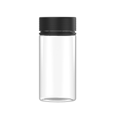 Chubby Gorilla Contenedor espiral de boca ancha de 10 oz con revestimiento y evidencia de manipulación (contenedor transparente con cierre negro)