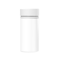 Chubby Gorilla Envase espiral de boca ancha de 10 oz con revestimiento y evidencia de manipulación (envase blanco con cierre blanco)