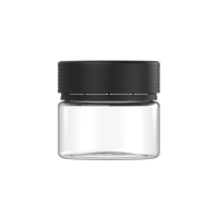 Chubby Gorilla Envase en espiral de 10 oz con revestimiento y evidencia de manipulación (envase transparente con cierre negro)