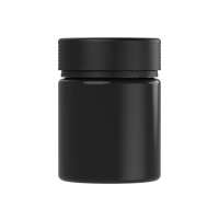 Chubby Gorilla 18.5 oz contenedor en espiral XL con revestimiento y evidencia de manipulación (contenedor negro con cierre negro)