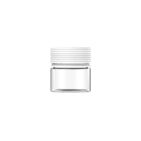 Chubby Gorilla Envase en espiral CR de 2 oz con revestimiento y evidencia de manipulación (envase transparente con cierre blanco)