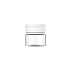 Chubby Gorilla Envase en espiral CR de 2 oz con revestimiento y evidencia de manipulación (envase transparente con cierre blanco)