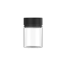 Chubby Gorilla Envase en espiral de 4 oz con revestimiento y evidencia de manipulación (envase transparente con cierre negro)