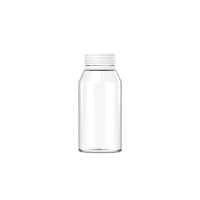 Chubby Gorilla Botella de chupito en espiral mini de 100 ml con evidencia de manipulación (botella transparente con cierre blanco)