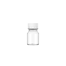 Chubby Gorilla Frasco de disparo en espiral corto de 30 ml con evidencia de manipulación (frasco transparente con cierre blanco)