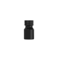 Chubby Gorilla Botella de disparo en espiral de 30 ml con tapa a prueba de manipulaciones (botella negra con cierre negro)