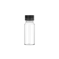 Chubby Gorilla Botella de disparo en espiral de 60 ml con evidencia de manipulación (botella transparente con cierre negro)