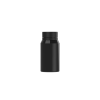 Chubby Gorilla Botella de chupito en espiral mini de 60 ml con evidencia de manipulación (botella negra con cierre negro)