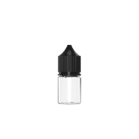 Chubby Gorilla Botella unicornio de 20ml con tapa a prueba de manipulaciones (botella transparente con cierre negro)