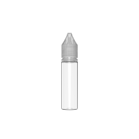 Chubby Gorilla Botella unicornio CR de 20 ml con evidencia de manipulación (botella transparente con cierre transparente)