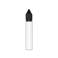 Chubby Gorilla Botella unicornio de 30 ml con reductor de crema y evidencia de manipulación (botella transparente con cierre negro)