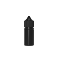 Chubby Gorilla Botella unicornio de 30 ml con tapa a prueba de manipulaciones (botella negra con cierre negro)