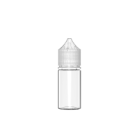 Chubby Gorilla Botella unicornio de 30ml con tapa a prueba de manipulaciones (botella transparente con cierre transparente)
