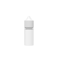 Chubby Gorilla Botella unicornio reductora de 30 ml con tapa a prueba de manipulaciones (botella blanca con cierre blanco)