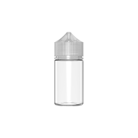 Chubby Gorilla Botella mini unicornio CR de 60 ml con evidencia de manipulación (botella transparente con cierre transparente)