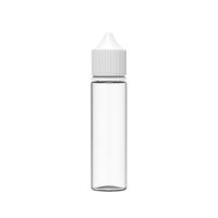 Chubby Gorilla Botella de unicornio CR de 60 ml con evidencia de manipulación (botella transparente con cierre blanco)
