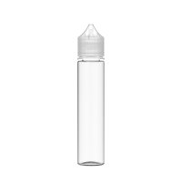 Chubby Gorilla Botella de unicornio CR de 75 ml con evidencia de manipulación (botella transparente con cierre transparente)