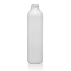 Frasco, 20/410, 150 ml, con tapa de rosca, blanca, cilíndrica, capacidad total 160 ml, botella de PE - PW.
