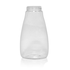 Frasco, 38/400, 250 ml, con tapa de rosca, transparente, PET