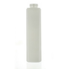 Botella, cuello especial, 250 ml, tapa a presión, perla, cuadrada, HDPE - PONENTE
