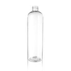 Frasco, 24/410, 400 ml, rosca, transparente, redonda Boston, PET Frasco, 24/410, 400 ml, rosca, transparente, redonda Boston, PET