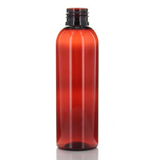Frasco, 24/410, 150 ml, rosca, transparente, marrón, redonda Boston, PET
