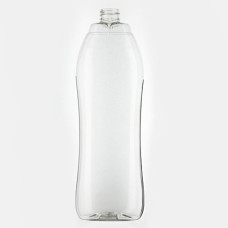 Frasco, 28/410, 1000 ml, de presión, transparente, PET, para gel de ducha.