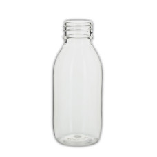 Frasco, 28/410, 125 ml, transparente, cilíndrica, PET, 21 g - para tapa a prueba de manipulaciones/CRC.