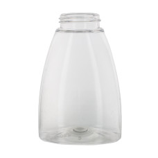 Frasco, 40 mm, 250 ml, con tapa de rosca, transparente, ovalada, PET