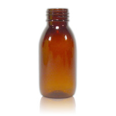 Frasco, 28/410, 100 ml, rosca, marrón, PET, para tapa a prueba de manipulación/CRC. Frasco, 28/410, 100 ml, rosca, marrón, PET, para tapa a prueba de manipulación/CRC.