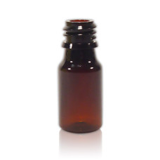 Frasco, 18/410, 15 ml, marrón, PET, solo para tapas