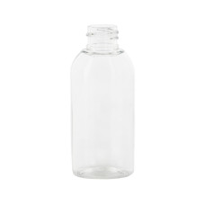 Frasco, 20/410, 50 ml, con tapa de rosca, transparente, ovalada, PET Frasco, 20/410, 50 ml, con tapa de rosca, transparente, ovalada, PET