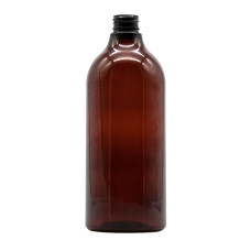 Frasco, 28/410, 500 ml, rosca, marrón transparente, Provenza, PET