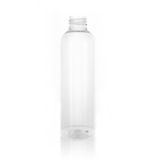 Frasco, 24/410, 250 ml, con tapa de rosca, transparente, redonda tipo Boston, PET Frasco, 24/410, 250 ml, con tapa de rosca, transparente, redonda tipo Boston, PET