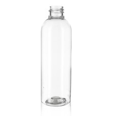 Frasco, 20/410, 100 ml, con tapa de rosca, transparente, redondo Boston, PET Frasco, 20/410, 100 ml, con tapa de rosca, transparente, redondo Boston, PET