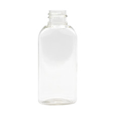 Frasco, 20/410, 50 ml, con tapa de rosca, transparente, ovalada, PET Frasco, 20/410, 50 ml, con tapa de rosca, transparente, ovalada, PET