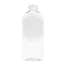 Botella, 20/410, 100 ml, con tapa de rosca, transparente, ovalada, PET Botella, 20/410, 100 ml, con tapa de rosca, transparente, ovalada, PET