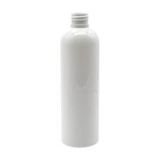 Frasco, 24/410, 250 ml, con tapa de rosca, blanca, redonda Boston, PET Frasco, 24/410, 250 ml, con tapa de rosca, blanca, redonda Boston, PET