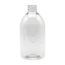 Frasco, 28/410, 500 ml, con tapa de rosca, transparente, PET - BELL