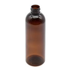 Frasco, 24/410, 250 ml, rosca, marrón, redondo Boston, PET Frasco, 24/410, 250 ml, rosca, marrón, redondo Boston, PET