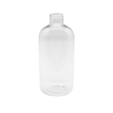Frasco, 24/410, 250 ml, rosca, transparente, corta tipo Boston round, PET Frasco, 24/410, 250 ml, rosca, transparente, corta tipo Boston round, PET